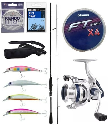 Yek Outdoor Pro Spin Olta Seti Okuma G-Control Spin 243cm M 10-30gr M-Fast Olta Kamışı & Okuma ARIA-C4000a Olta Makinesi