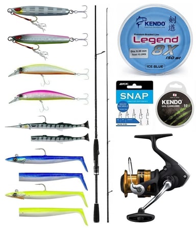 Yek Outdoor Pro Spin Olta Seti Okuma G-Control Spin 259cm MH 15-56gr Fast Olta Kamışı & Shimano Makina FX 4000 FC 