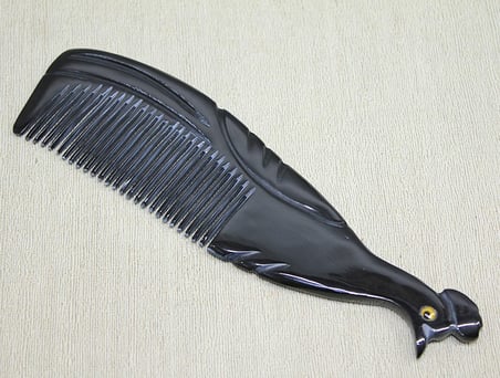 Delux Serisi Sac Tarağı Stil Sahibi Günlük Kullanım Tavuskuşu Kemik Tarak