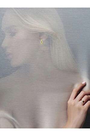 14 ayar altın Kalp küpe 0.6 gr, GC17677 Kodlu