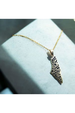 Filistin Haritalı ve Temalı Özel Tasarım Kolye