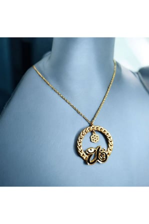 Kul yazılı Arapça Özel Tasarım Kolye