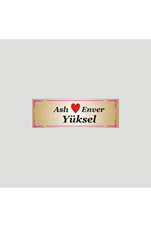 Kişiye Özel Kapı Isimliği Aliminyum