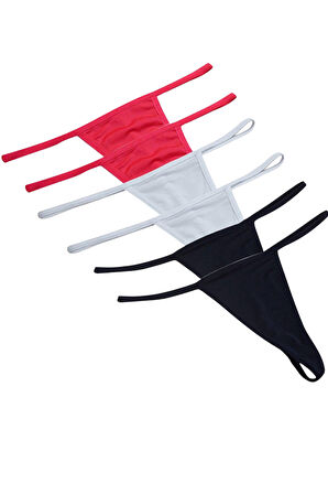 Süprem Penye Tanga Külot 6 Lı Model Renklimodellerimiz 83031-6lı