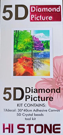 Boncuklu Goblen 5d Taşlı Mozaik Elmas Goblen Diamond Picture Kıt 30x40 Tamamı Yuvarlak Boncuklu