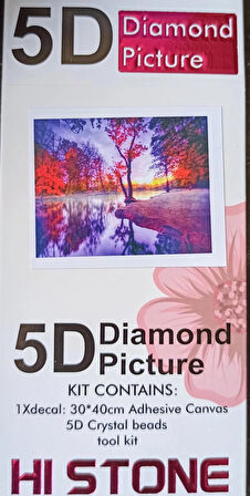 Boncuklu Goblen 5d Taşlı Mozaik Elmas Goblen Diamond Picture Kıt 30x40 Tamamı Yuvarlak Boncuklu