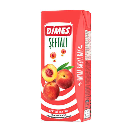 Dimes Şeftali Aromalı Meyve Suyu 200 ml 27'li