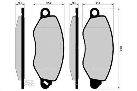 FREN BALATASI ÖN FORD TRANSIT 2.0 DI 01-06 2.0 TDCI 02-06. 2.4 DI RWD 00-06 ÖNDEN ÇEKER 