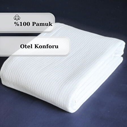 %100 Pamuk Gofre Desen Çift Kişilik Pike | Otel Koleksiyonu | 200x230