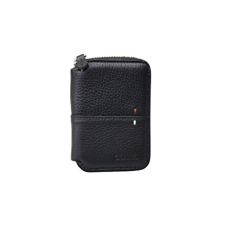 Guard Siyah Hakiki Deri Fermuarlı  Mini Cüzdan - GDR2407XT1842