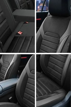 Ssangyong Chairman Cm600s 3.2 I 24v (220 Hp) 2000 UYUMLU  KUMAŞ ALCANTARA OTO KOLTUK KILIFI SİYAH