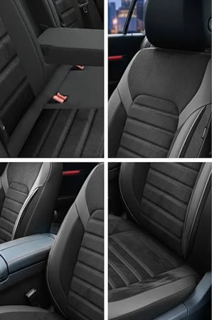 Volkswagen Golf Plus 1.6 Fsi Comfortline (115) 2006 UYUMLU  KUMAŞ ALCANTARA OTO KOLTUK KILIFI SİYAH