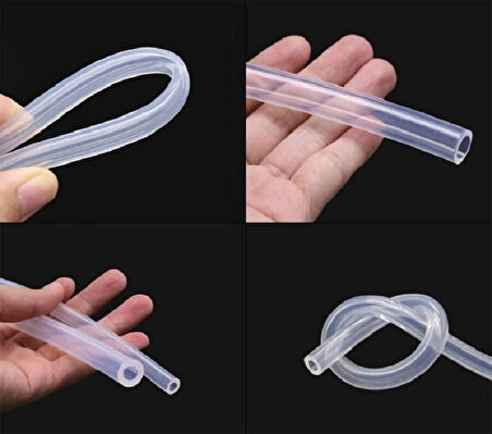 DYZER Gıda Sınıfı Silikon Hortum 4x8 20 metre (İç Çap: 4 mm Dış Çap: 8 mm)