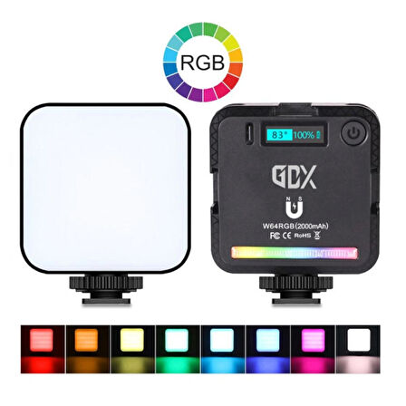 Gdx 64 Rgb Led Mıknatıslı Mobil Video Işığı