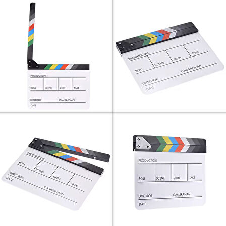 GDX CLP-01 Klaket - Clapperboard Clapboard (Kalem ve Silgi Hediyeli)