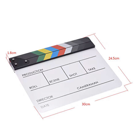 GDX CLP-01 Klaket - Clapperboard Clapboard (Kalem ve Silgi Hediyeli)