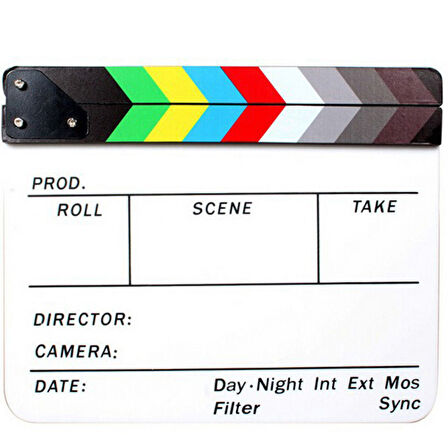 GDX CLP-01 Klaket - Clapperboard Clapboard (Kalem ve Silgi Hediyeli)