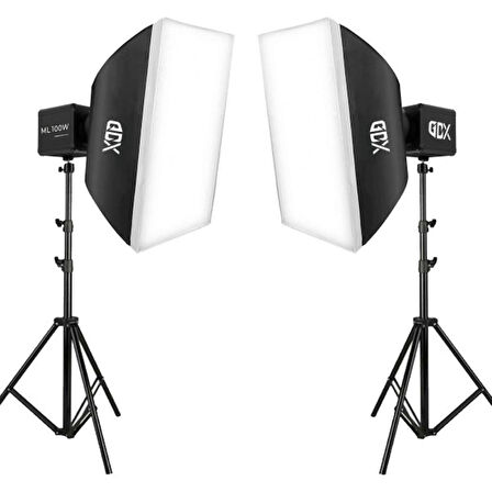 Gdx ML100 Bicolor 60x90 SoftBox Video ve Ürün Çekim İkili Işık Seti