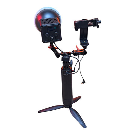 GDX ML40 RGB Telefon Vlog Seti + El Tipi Powerbank Tripod Batarya