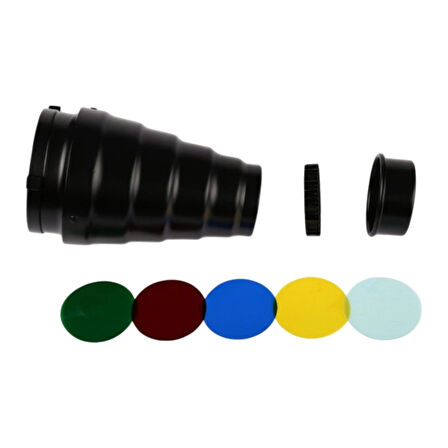 Gdx SN-01 120mm Çaplı Petekli Snoot Bowens Adaptörlü Stüdyo Flaş Aksesuarı
