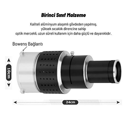 Gdx SN-02 120mm Çaplı Optik Snoot Bowens Bağlantılı 35 Desen Kartlı 5 Renkli Filtreli