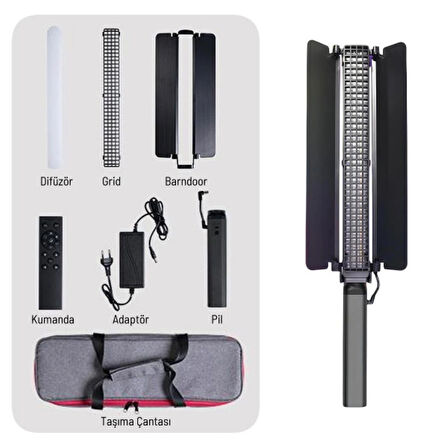 Gdx ST-100 II RGB Fotoğraf ve Video için Led Çubuk Işık (Uzunluk: 100 cm)