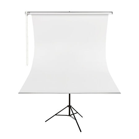 GDX Kumaş - Seyyar Vesikalık Beyaz Renk Fon Perde 135x200 cm