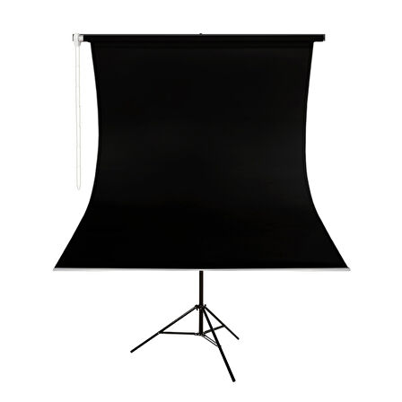 GDX Kumaş - Seyyar Vesikalık Siyah Renk Fon Perde 135x200 cm