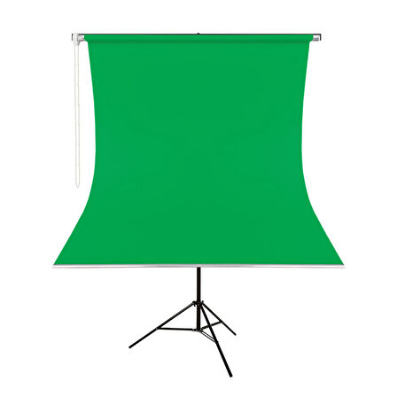 GDX Kumaş - Seyyar Vesikalık Yeşil Renk Fon Perde 135x200 cm