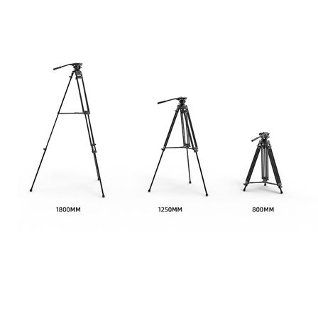 GDX 985 Profesyonel Video ve Fotoğraf Tripod 10kg Taşıma Kapasiteli VH07 Fluid Kafa 176cm Boy