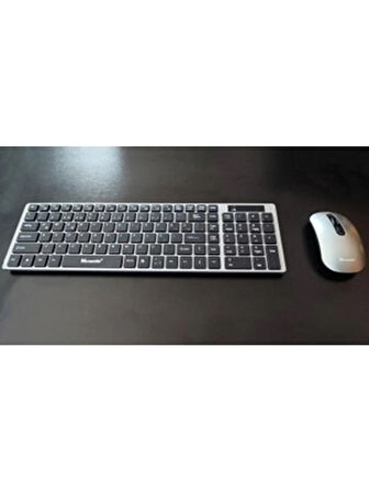 Kablosuz Klavye ve Mouse Seti - 2.4GHz Bağlantı, 10m Menzil, Konforlu ve Sessiz Kullanım