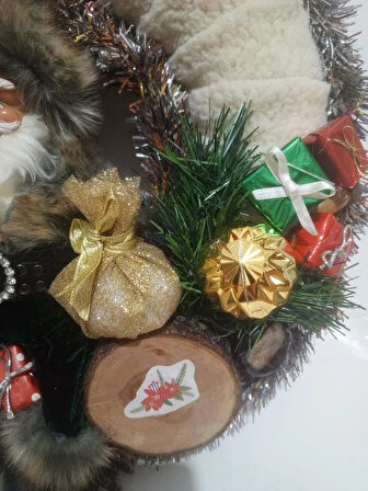 YILBAŞI NOEL BABA TEMALI KAPI ÇELENGİ, ÜCRETSİZ TESLİMAT