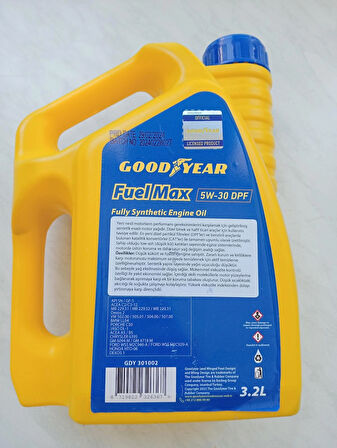 GOODYEAR 5W30 -PARTİKÜL 3,2 LİTRE MOTOR YAĞI PARÇA NO : GDY 301002 