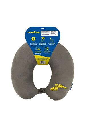 Good Year Visco Sünger Kademeli Çıtçıtlı Boyunluk 31*30*9 Seyahat Yastığı