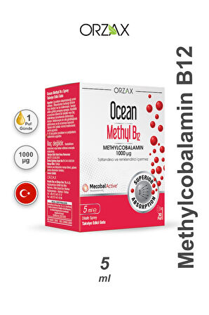 Ocean Methyl B12 1000 Mcg Methylcobalamin 5 ml