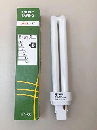 10 ADET GENERAL ELECTRİC  PLC LAMBA  26W/827  2P  2700 KELVİN 1800 LÜMEN SARI