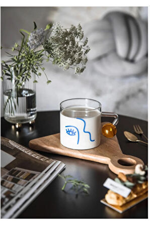 Göz Tasarım Kulplu Kahve & Çay Bardağı