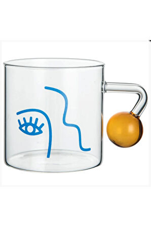 Göz Tasarım Kulplu Kahve & Çay Bardağı