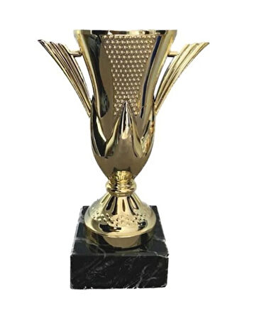 AYYILDIZ BAYRAKÇILIK Ödül Kupası Metalize Kulplu Sarı 20cm.