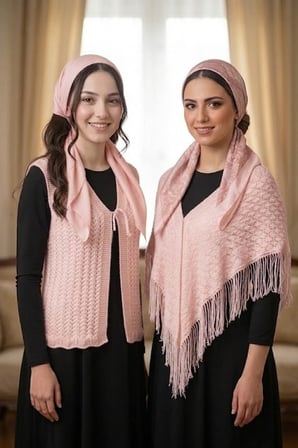 Gelin Yeleği ve Gelin Şalı, Kristal Simli Çeyizlik Yelek ve Şal