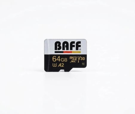 Baff 64 GB Micro Sdxc Hafıza Kartı - 4K Video Kayıt Destekli U3 A2 V30 Kamera, Güvenlik Kamerası ve Araç Içi Kamera Kartı