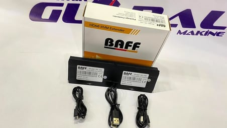 Baff HE-150 2k KVM HDMI Extender (150 Metre Tek Cat6 Kablo ile 1080p Mesafe Uzatıcı)