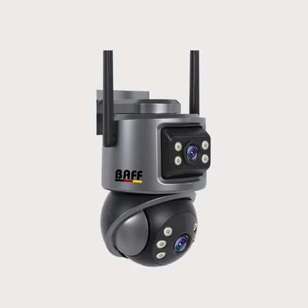 Baff ICS-5637 6mp Çift Lens Akıllı Wi-Fi Güvenlik Kamerası (Aı Insan Takip ve Renkli Gece Görüşlü)