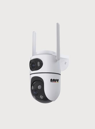 Baff ICS-5637 6mp Çift Lens Akıllı Wi-Fi Güvenlik Kamerası (Aı Insan Takip ve Renkli Gece Görüşlü)