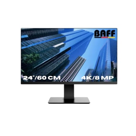 Baff BM-24H 24'' Sesli 4K Güvenlik Monitörü HDMI VGA LED Monitör