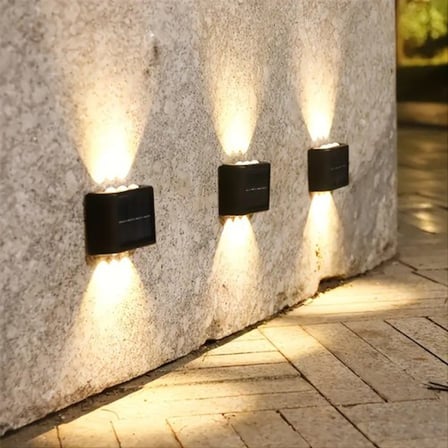 2'Li Solar Duvar Aydınlatması (6 Led, Gün İşığı)