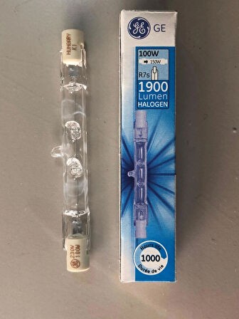 2 ADET GENERAL ELC. ÇUBUK HALOJEN LAMBA 100W 1900 LÜMEN 78mm