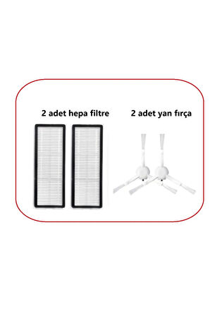 Dream e D10 plus Gen 2 robot vacuum süpürge uyumlu hepa filtre fırça