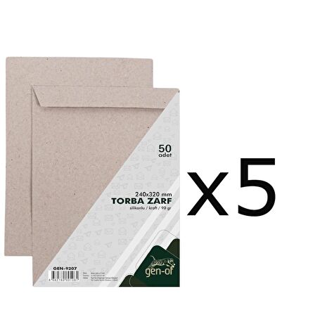 Gen-Of A4 Torba Zarf 24x32 Kraft 90 GR Silikonlu 250 li