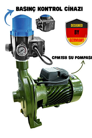 1.5 Hp - 1.0 Kw Alman Tasarımı Elektrikli Otomatik Set Bahçe Ev Pompası Su Pompası CPM158